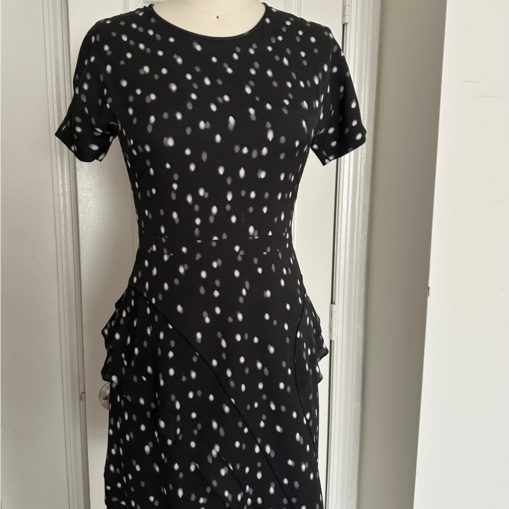Proenza Schouler Black and White polka dot silk dress